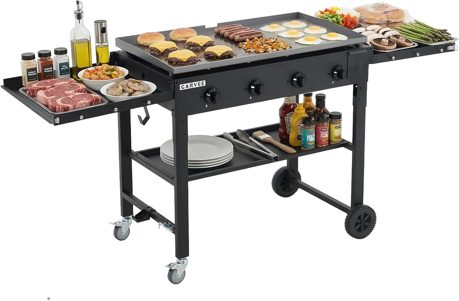 Camping Cooking Flat Top - 타클리키 36인치 평판형 그릴, 4구 프로판