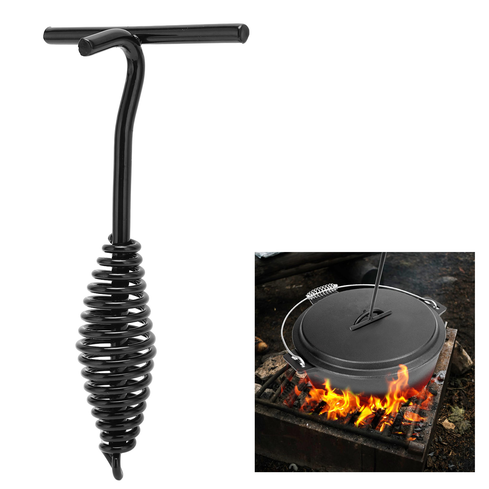Camp Dutch Oven Cast - 19.5cm 네덜란드 오븐 뚜껑 기중 장치