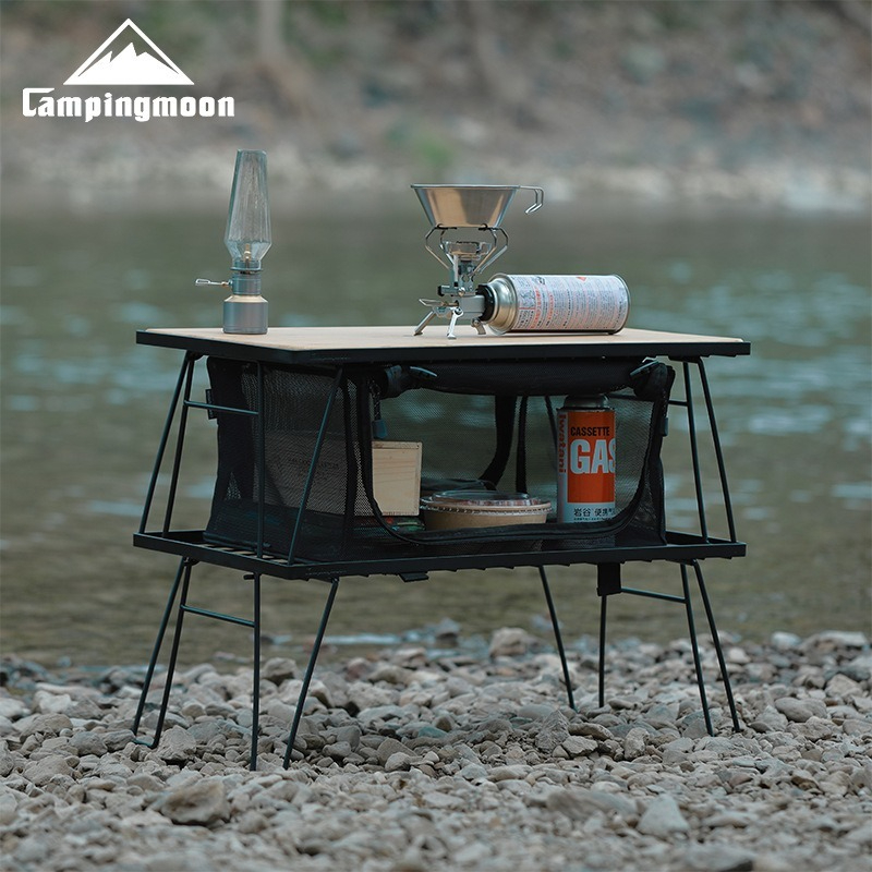 Camping Cooking Table - 캠핑문 T230 다용도 철제 수납 선반,