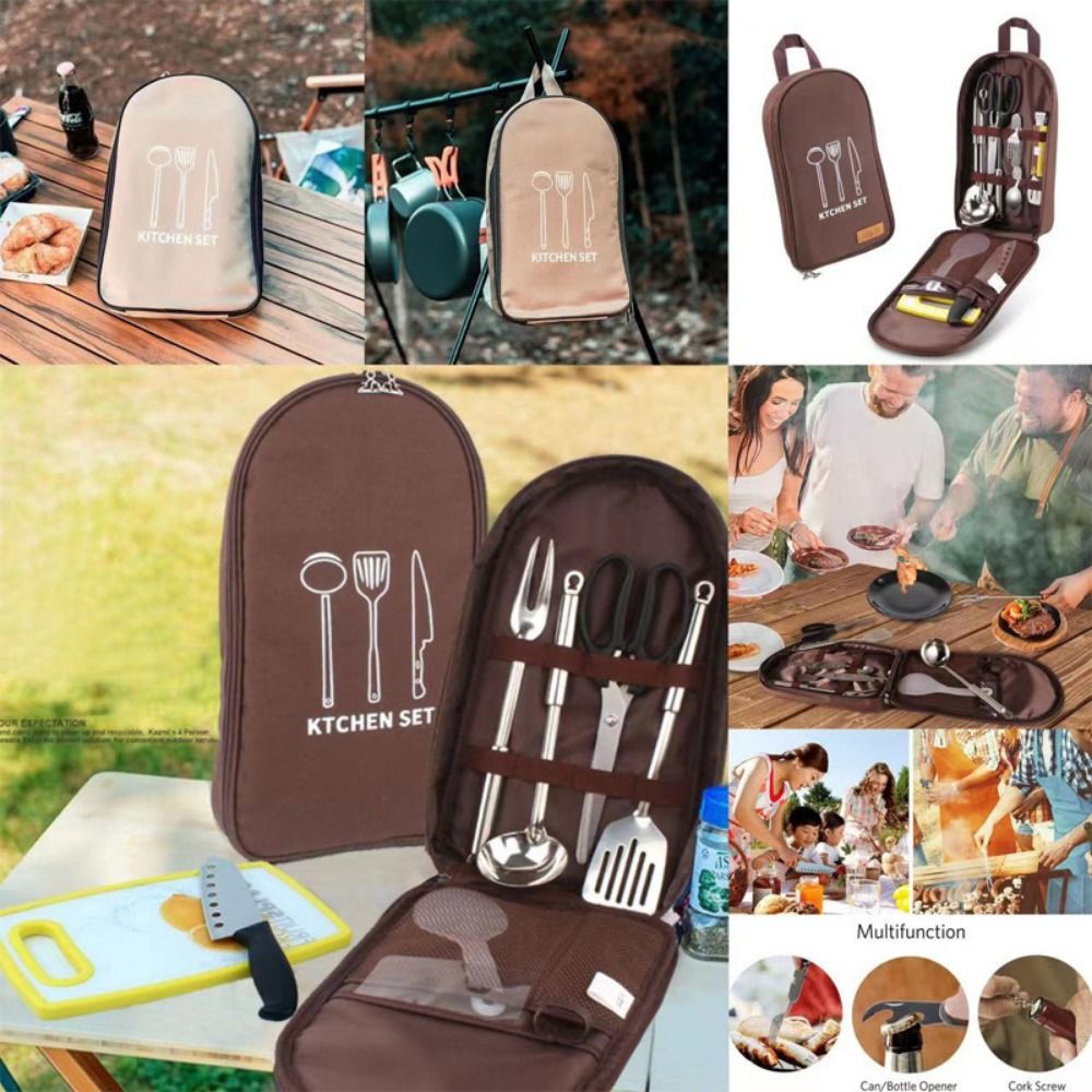 Camping Cooking Container - 대용량 캠핑용 조리 도구 가방, 식기