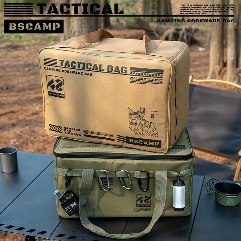 Camping Cooking Organizer - 30L/42L/56L 대용량 접이식 단열 방수 전술