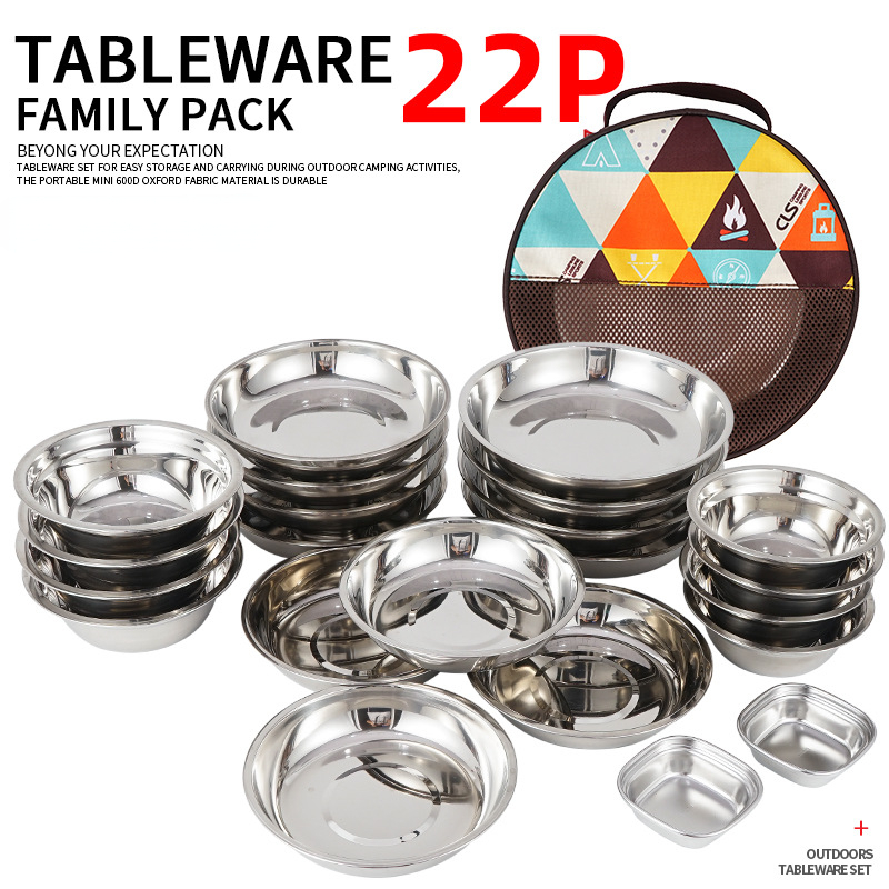 Camping Cooking Dining Set - 야외 캠핑 요리 휴대용 식사 접시