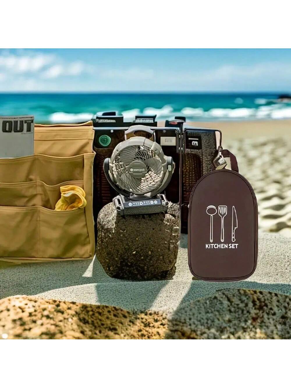 야외 캠핑 조리기구 보관 가방 조리기구 주최자 주방 용 - Camping Cooking Container 리뷰 및 가격