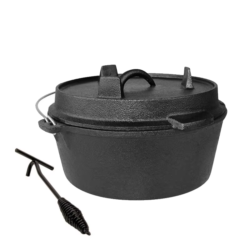 25cm 주철 더치 오븐 캠핑 냄비 야외 휴대용 다기능 - Camp Dutch Oven Cast 리뷰 및 가격
