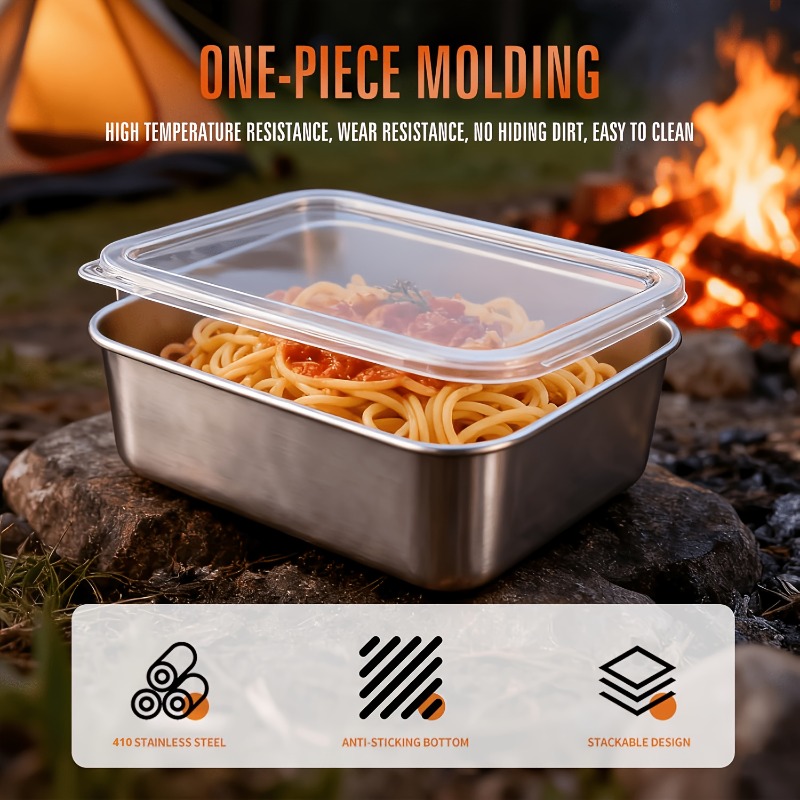 5개 스테인리스 스틸 도시락 세트, 누수 방지, 쌓아  - Camping Cooking Organizer 리뷰 및 가격