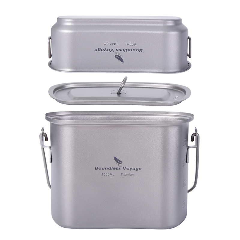야외 군용 매점 메스 키트, 캠핑 티타늄 조리기구, 도 - Camping Cooking Container 리뷰 및 가격