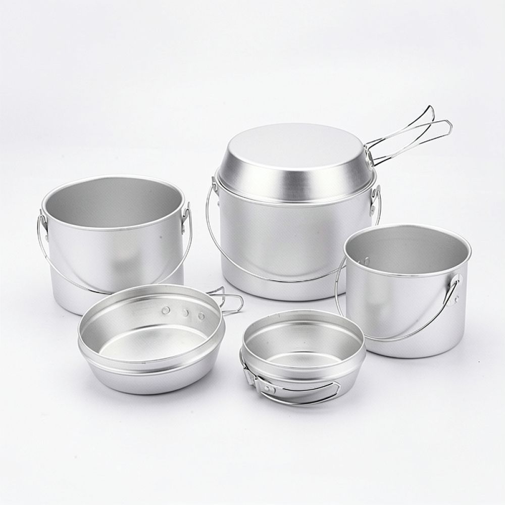 휴대용 알루미늄 캠핑 냄비 세트. 스타크 캠핑, 야외  - Camping Cooking Dining Set 리뷰 및 가격