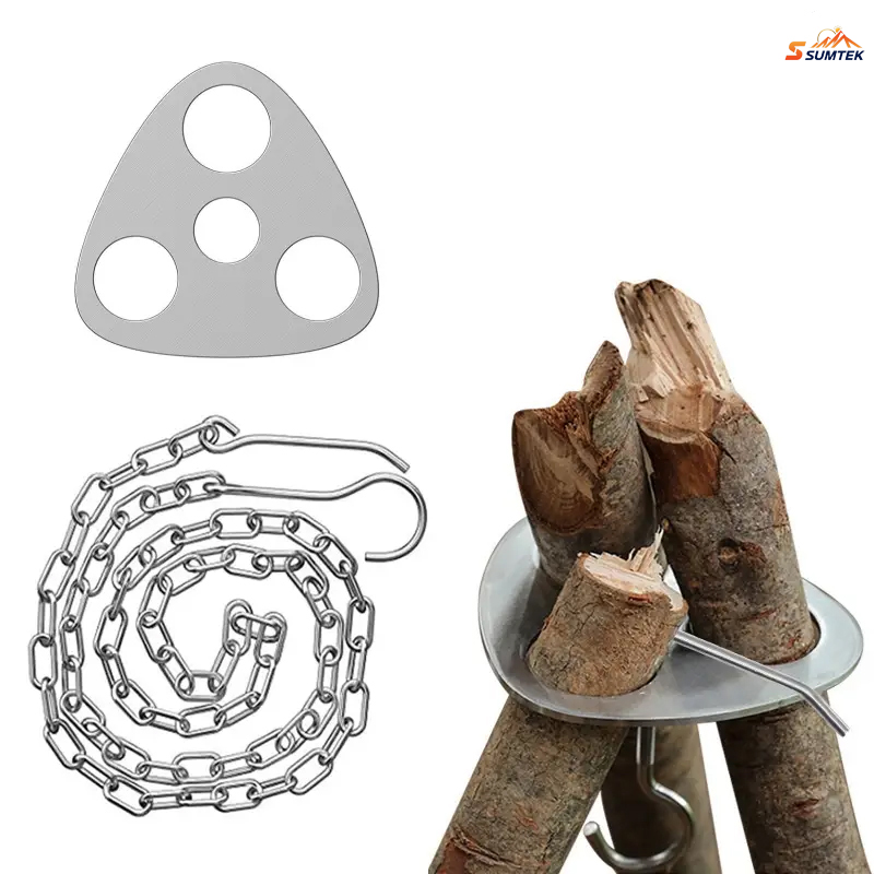 스테인레스 스틸 휴대용 캠핑 삼각대 걸이 조절 체인,  - Camping Hiking Cooking 리뷰 및 가격