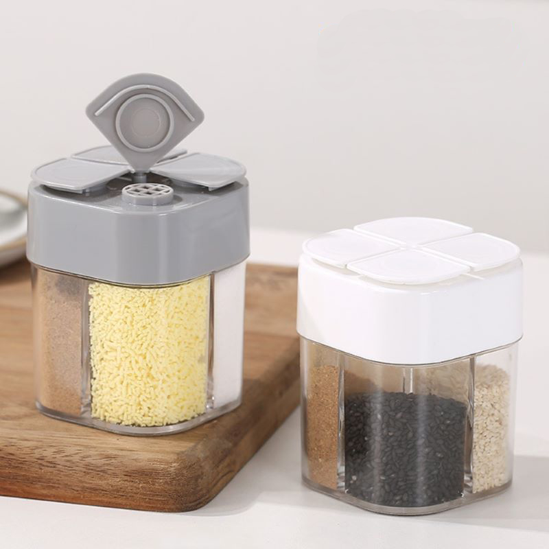 뚜껑이 있는 4-In-1 투명한 향신료 디스펜서 항아리 - Camping Cooking Container 리뷰 및 가격